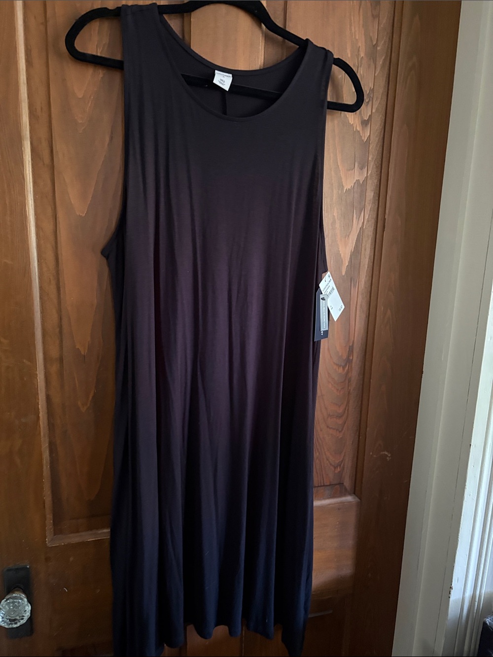 Melrose and Market Black Sleeveless Midi Swing Dress